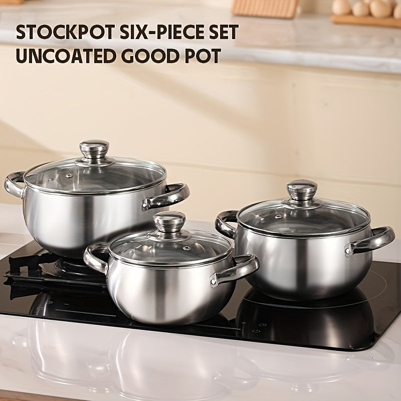 8-Piece Cookware Set with Pots, Lids, Utensils, Dishwasher Safe, Oven Safe