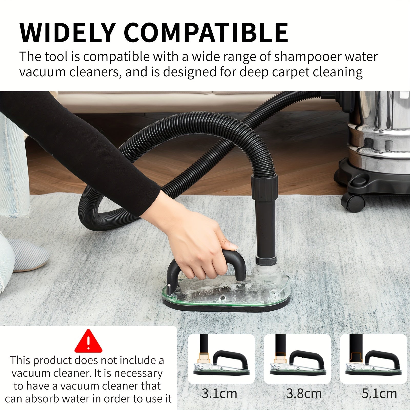 Carpet Stain Remover Tool Attachment for Wet Vacuum Cleaner Deep Pet Rug Cleaning