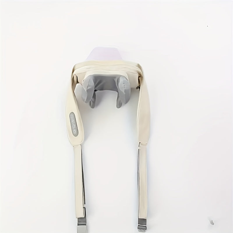 Almohadilla de masaje eléctrica para cuello, hombros, espalda y piernas, recargable por USB, portátil, unisex