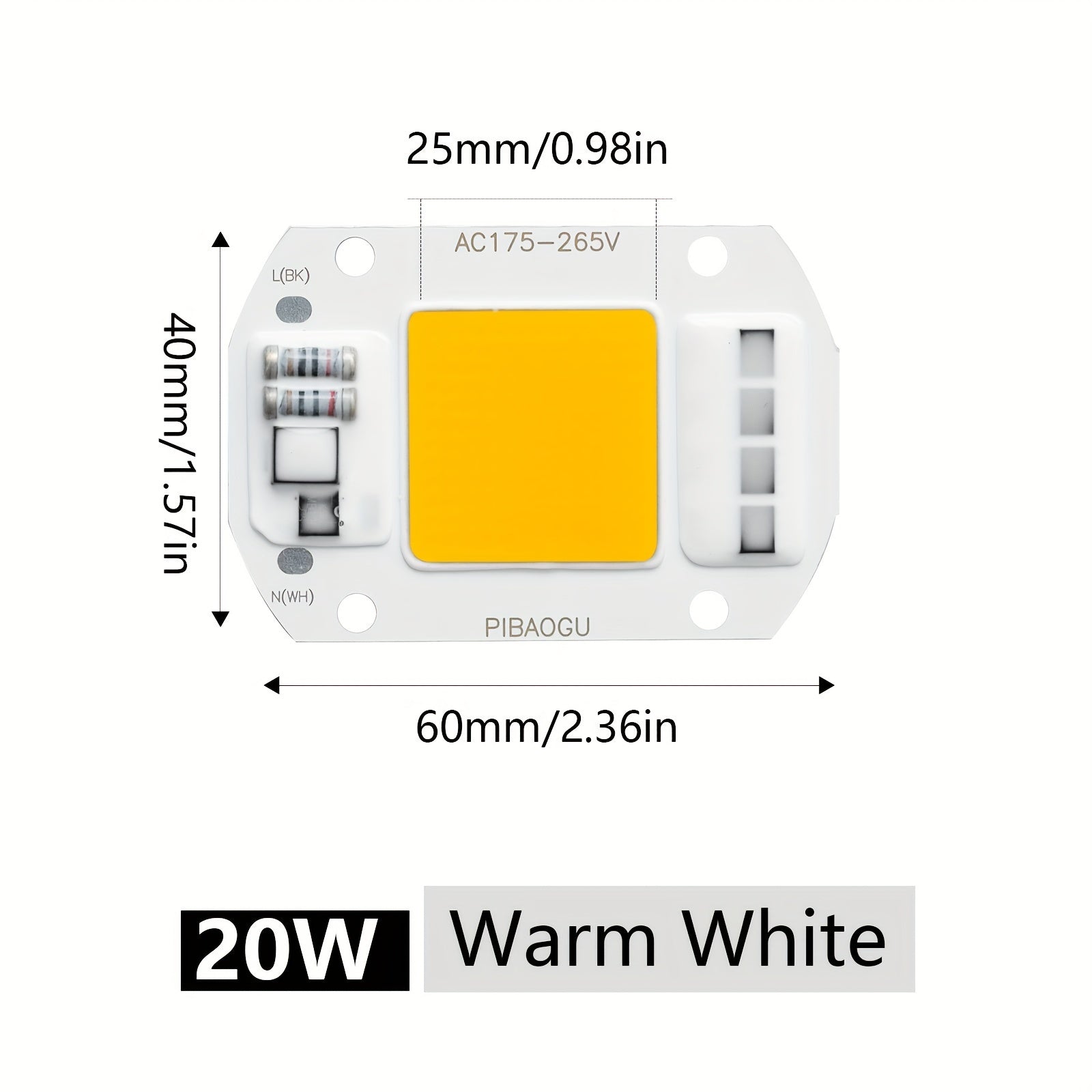 Indoor COB LED Floodlight 10W-50W Driverless Spotlamp for DIY Lighting