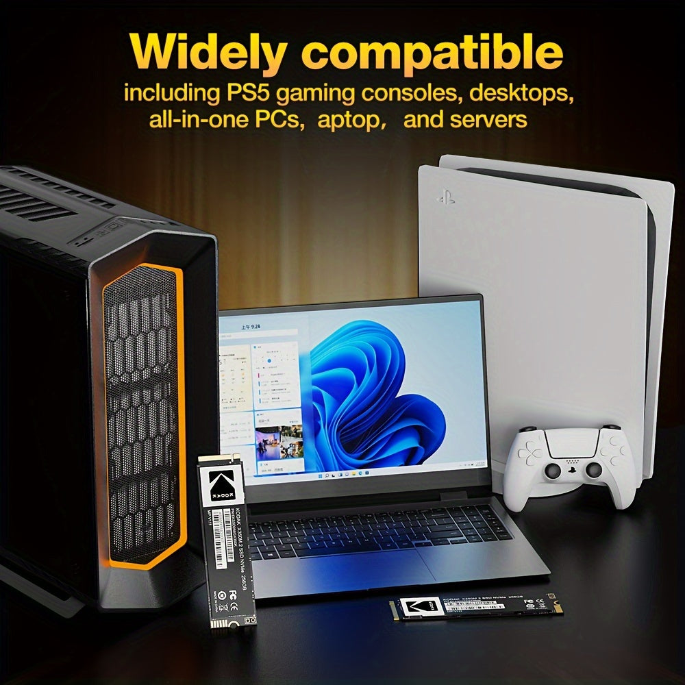 Kodak SSD M2 NVME qattiq holatli disk, 1TB, 512GB va 256GB hajmida mavjud bo'lib, noutbuklar va stol kompyuterlari uchun o'qish tezligi 2000MB/s gacha.