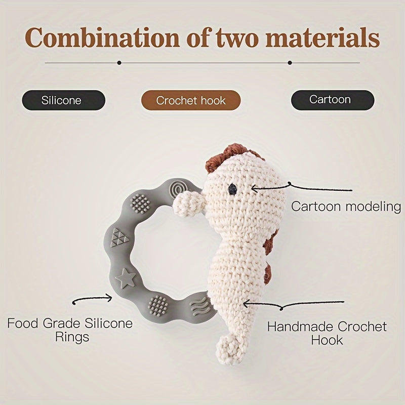 Baby Rattle with Soft Silicone and Vibrant Colors for Early Development