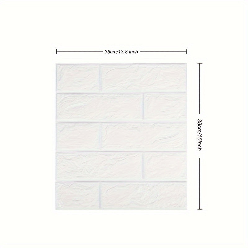 Self-Adhesive Wallpaper Wall Covering Brick Stone Wood Pattern Washable