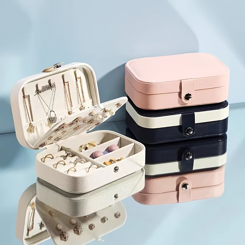 Storage Box for Earrings and Necklaces, Travel-Friendly, Large Capacity, Elegant Design