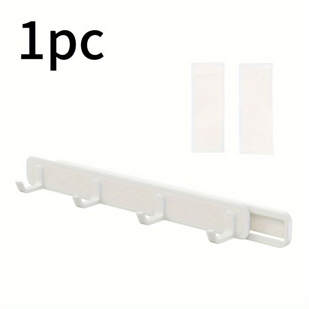 Ganchos para pared para baño, cocina y dormitorio, de plástico duradero, ahorra espacio, montaje en pared, 1 paquete