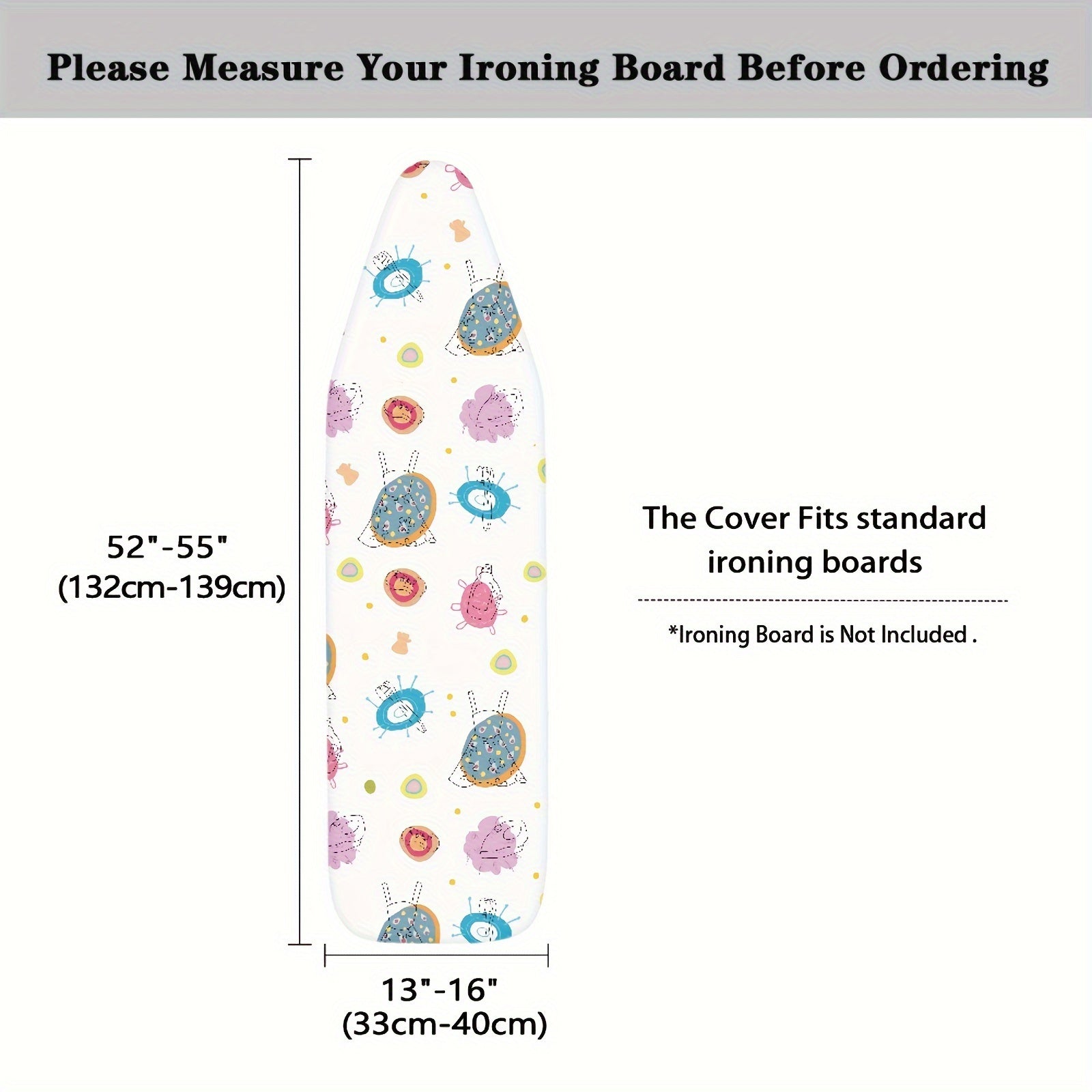 Small Items Print Protective Cover for Ironing Station Dust Guard Laundry Room Accessory