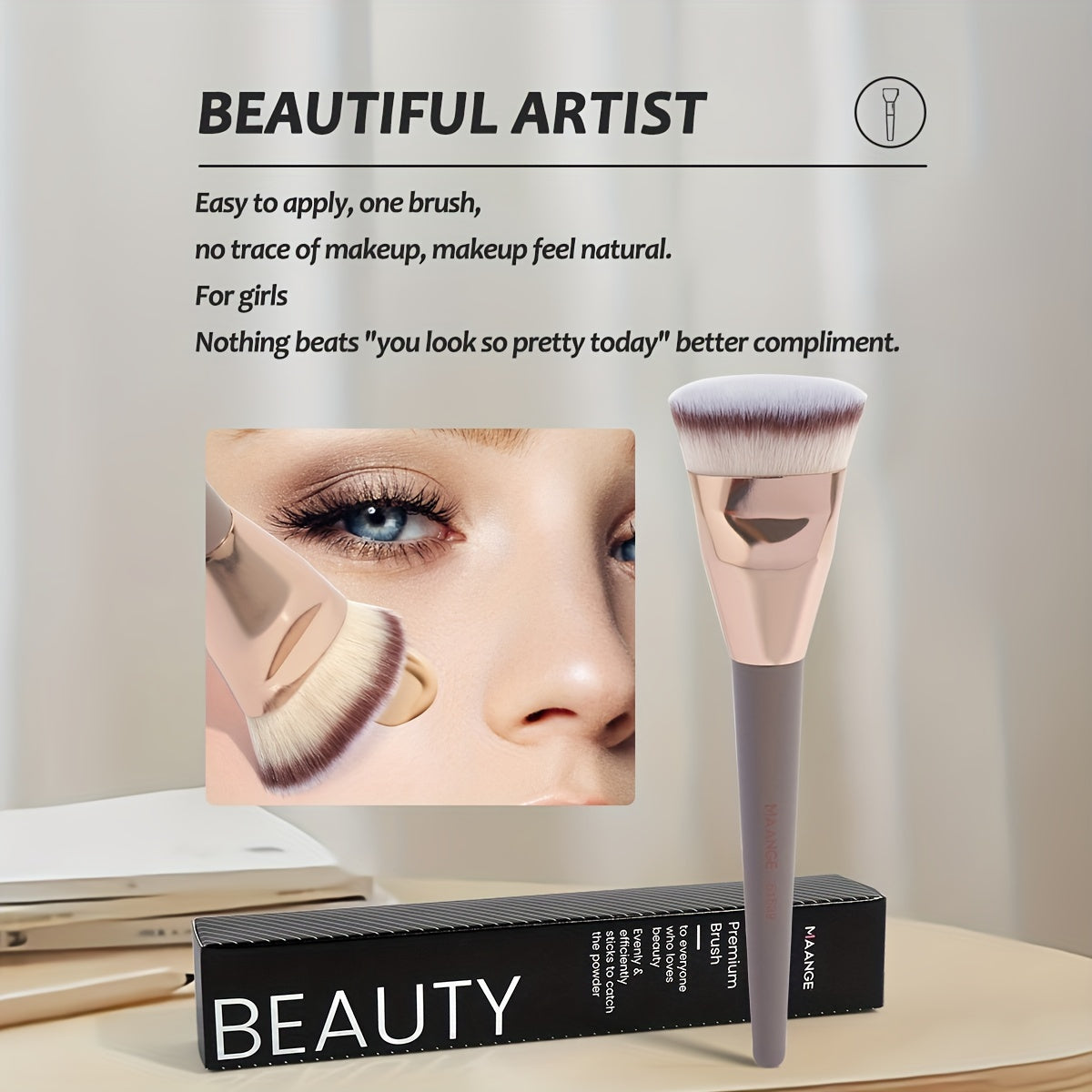 Suyuqlik, kukun, BB krema uchun tekis yuzli asos choʻpqi, naylon qichqiriqlar