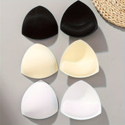 Conjunto de inserts ajustables en forma de triángulo para sujetador, negro, beige y blanco, para pechos pequeños