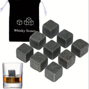 Whiskey Stones Gift Set with Reusable Ice Chillers for Men, 6-12pcs