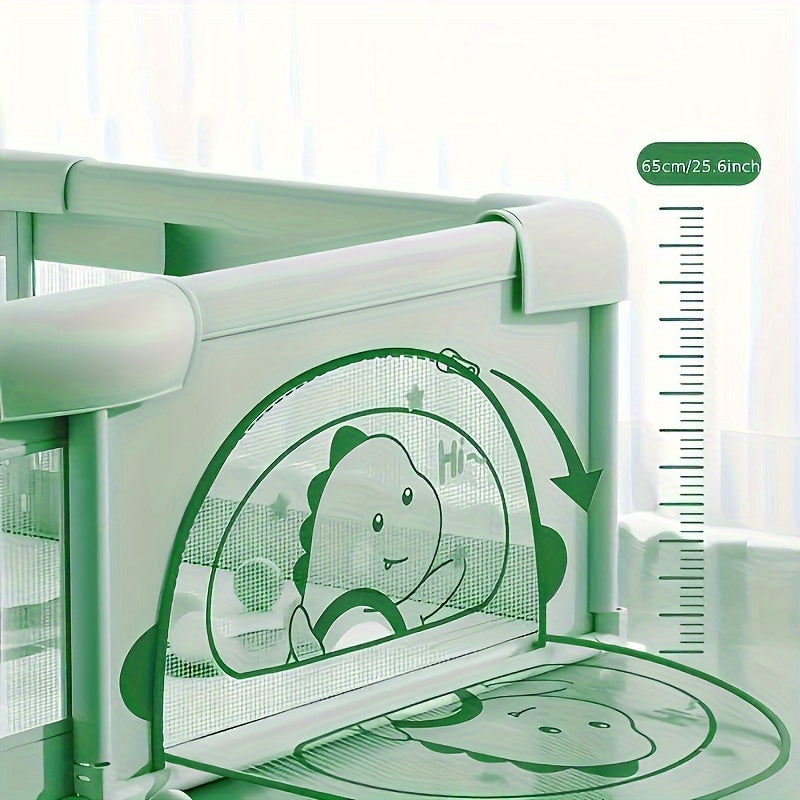 Просторный игровой вольер с кольцом для тяги и дверью, надежный ограждающий барьер с восемью противоскользящими основаниями, идеально подходит для игры как внутри, так и на улице.