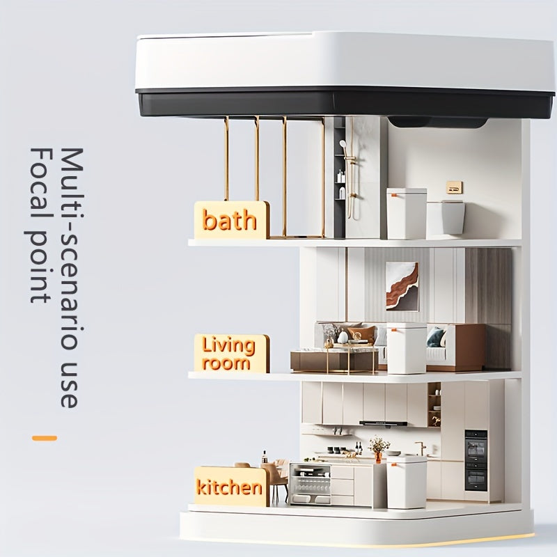 Tegmasdan 15L chiqindi qutisi, avtomatik qopqoq ochilishi bilan, oshxona, hammom va yotoqxona uchun ideal. Batareyalar bilan ishlaydi (batareyalar kiritilmagan).