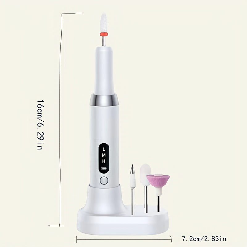 Electric Nail Drill for Manicures and Pedicures Rechargeable USB Powered Low Noise
