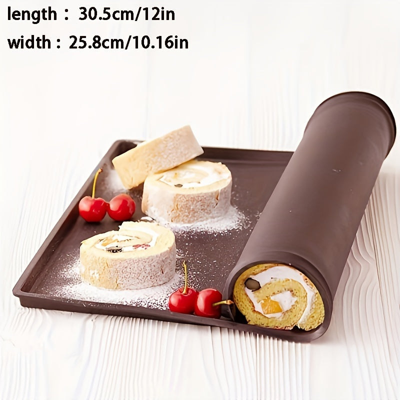 Silicone Swiss Roll Cake Mat 30.48cm x 25.81cm Flexible Baking Tray Cookies Mold