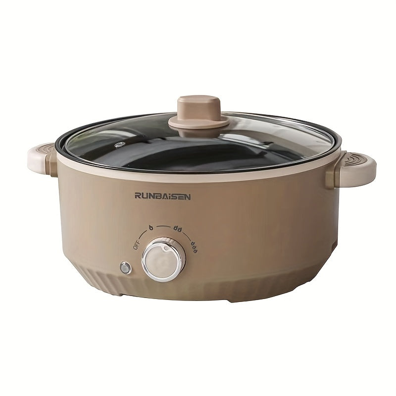 Электрический горшок с пароваркой для домашнего использования, универсальный для жарки, паровой обработки и варки, антипригарное внутреннее дно для собраний
