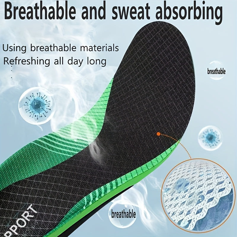 Unisex Arch Support Insoles Breathable Shock Absorbing Moisture-Wicking