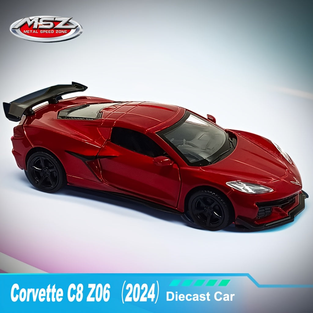 Adult Alloy Diecast Model Car 5-Inch Blue Coronavirus Z06 Collectible