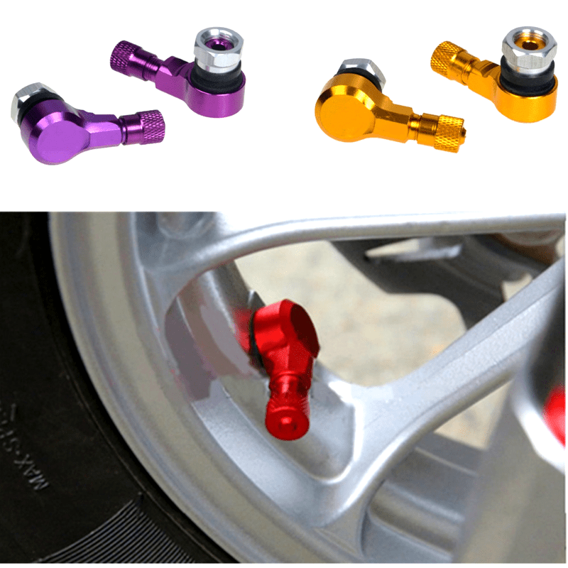 Motorcycle Tire Valve Extension Aluminum Gas Nozzle Adjustable Angle