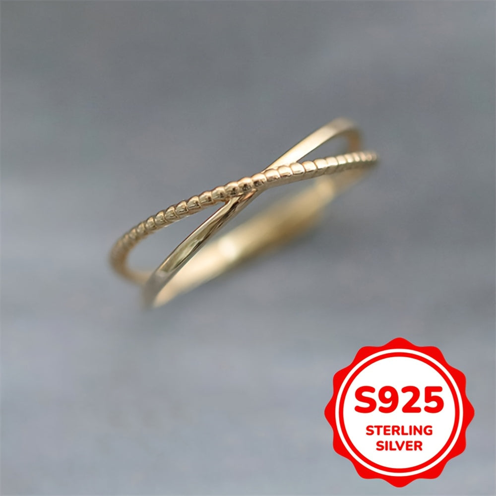 Sterling Silver Cross Ring for Women Minimalist Valentine's Day Birthday Gift
