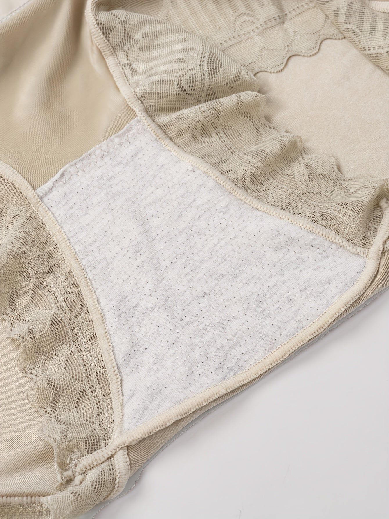 Women's Plus Size High Waist Sports Briefs Soft Lace Trim Pack of 5