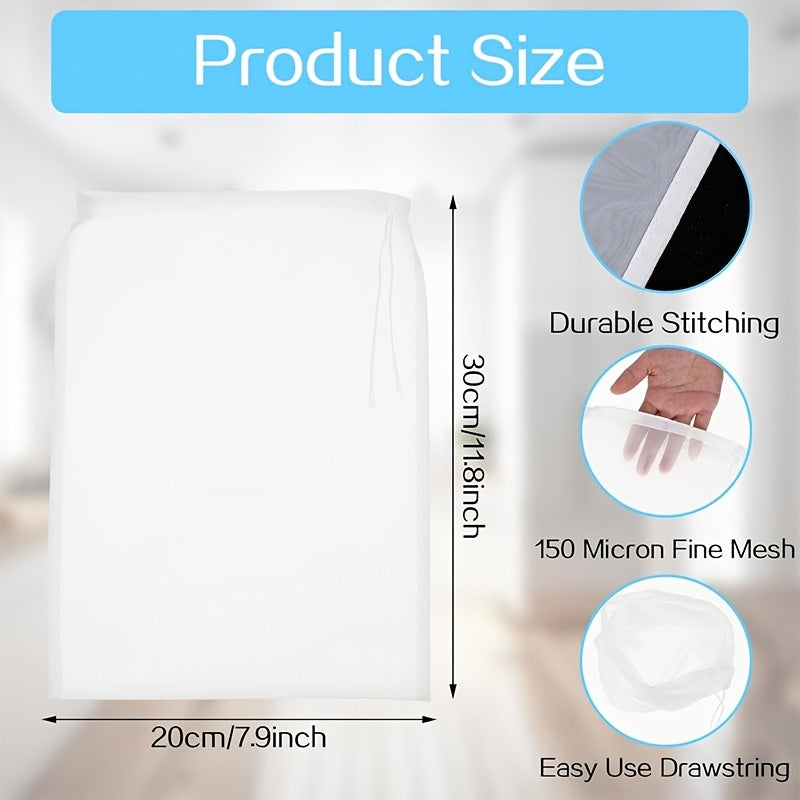 Set of 5 Fine Mesh Nut Milk Bags Reusable Strainers for Almond Milk Juice Coffee Tea