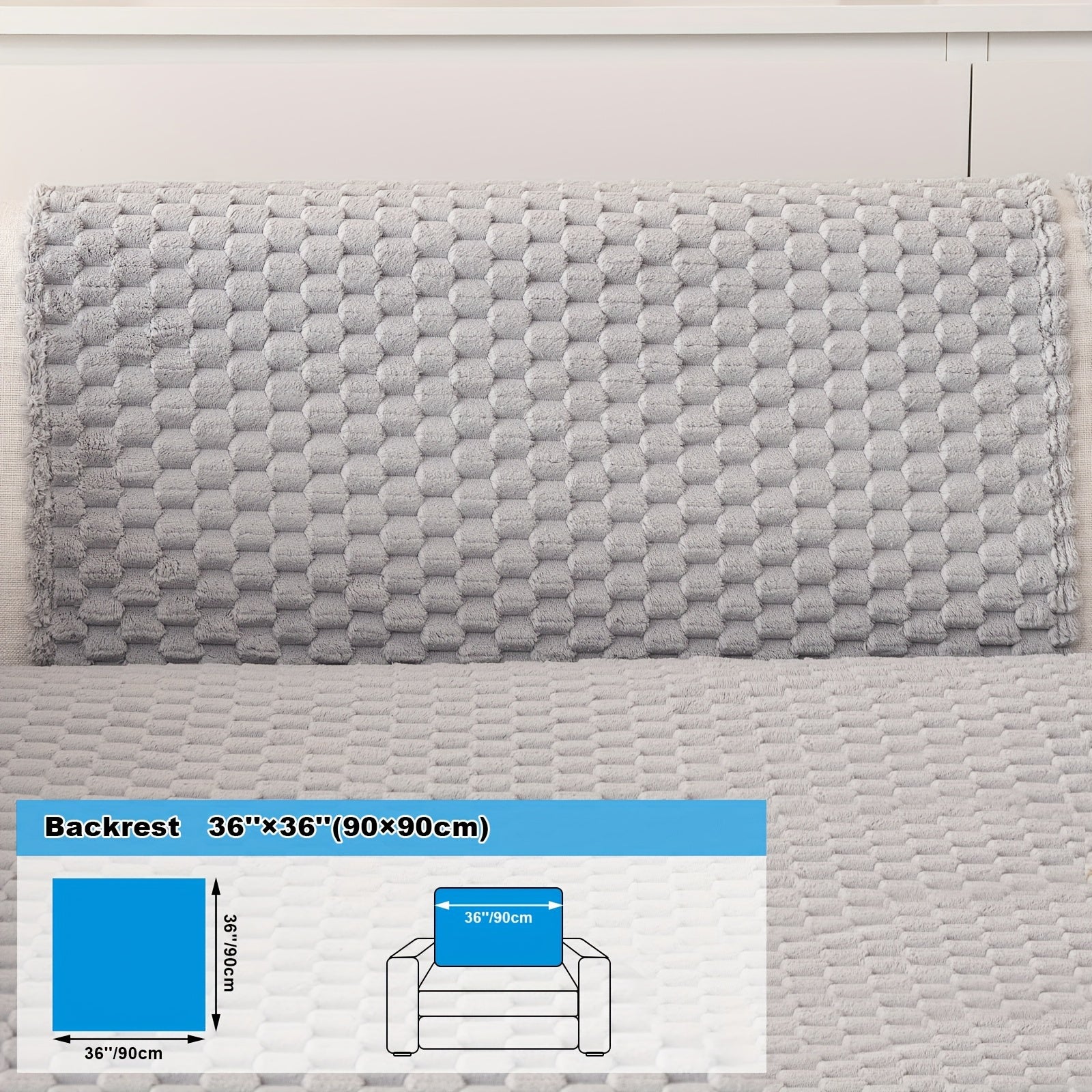 Velvet Sofa Cover Non-Slip Pet-Friendly Thick Furniture Slipcover for Armchairs and Sectionals