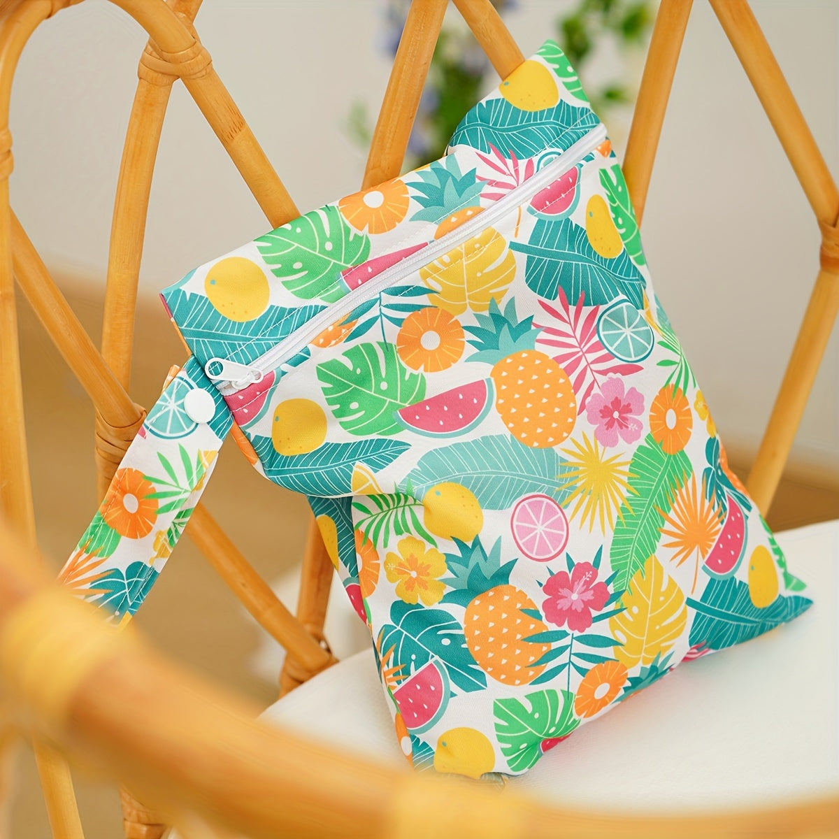 Portable Diaper Bag for Babies Waterproof Polyester Large Capacity with Wet Dry Bag