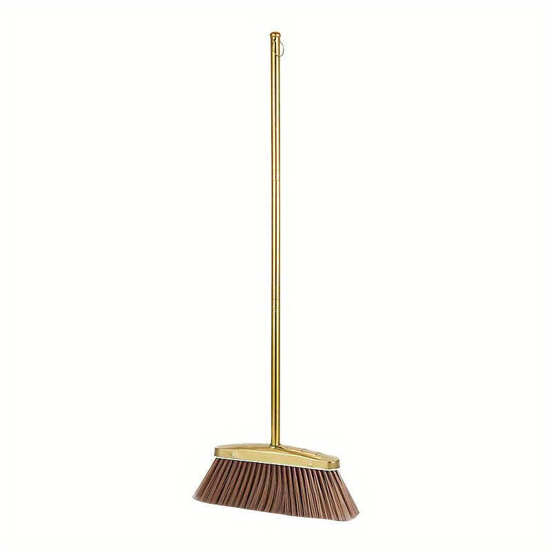Stainless Steel Broom and Dustpan Set with Long Handle for Indoor Outdoor Cleaning