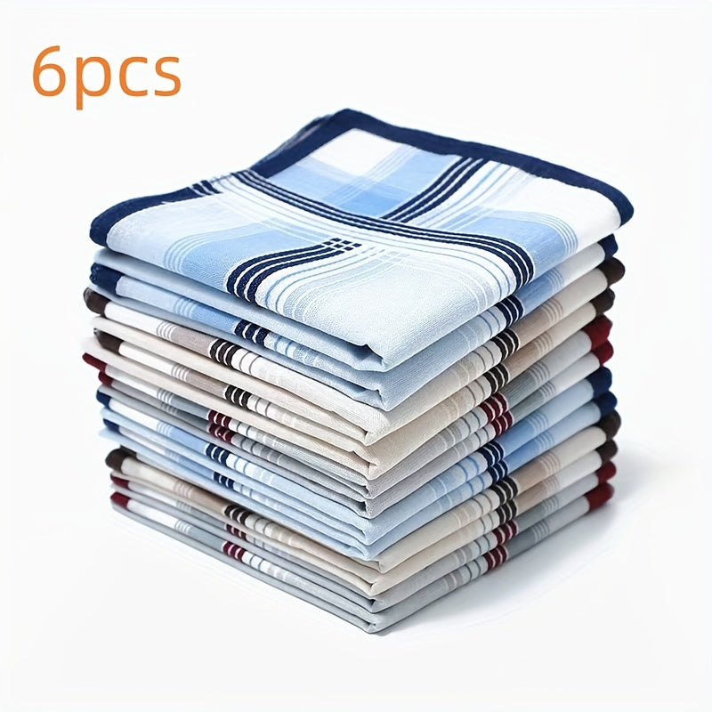 Men's Soft Cotton Handkerchiefs with Elegant Patterns and Bright Colors