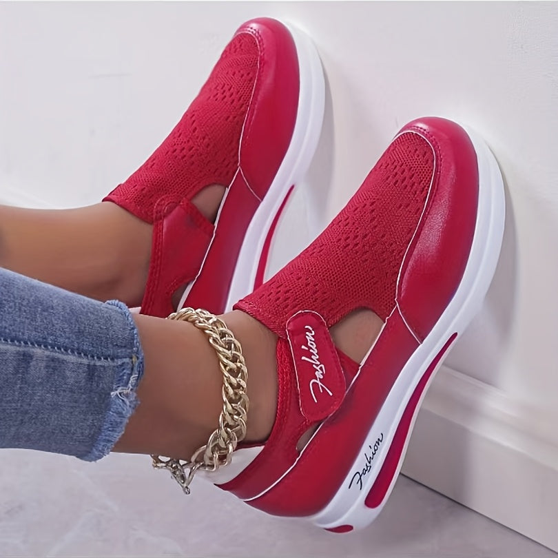 Women's Mesh Platform Sneakers Casual Shoes Cushioned Insole Non-Slip