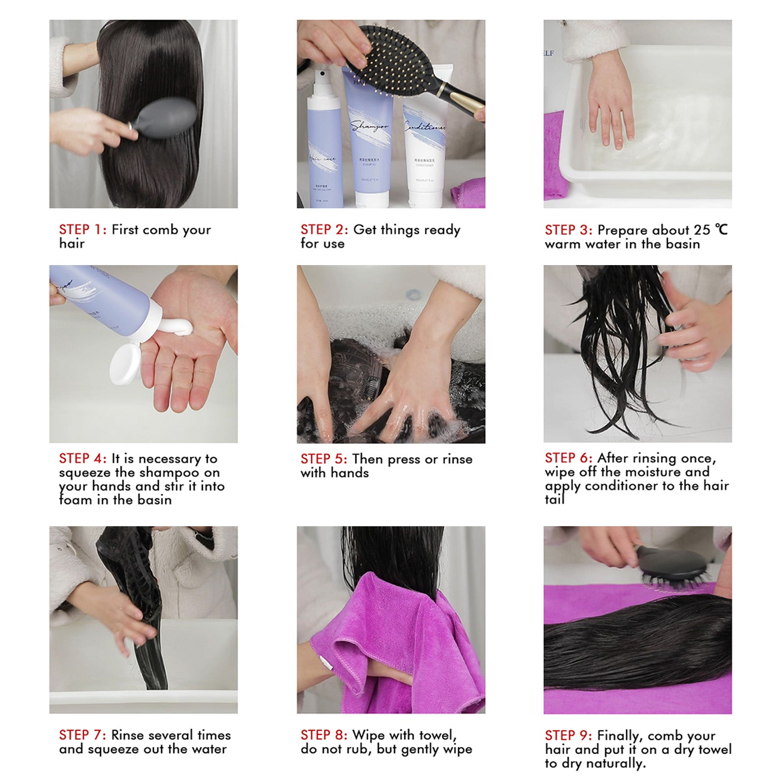 Women's Loose Wave Ponytail Wig 12 Inch High-Temperature Fiber Easy to Style