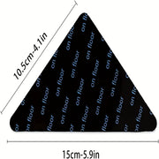 8/12pcs Black Triangle Rug Corner Pads Non-Slip Rug Grippers for Living Room and Bathroom