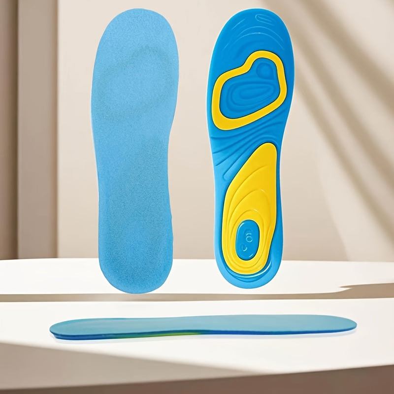 Unisex Silicone Shock Absorbing Gel Insoles 2 Pairs Cushioned Comfort