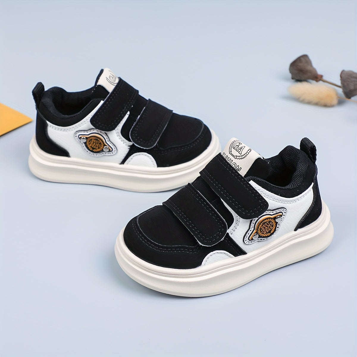 Kids' Retro Casual Sneakers for Boys and Girls Breathable PU Upper Rubber Sole
