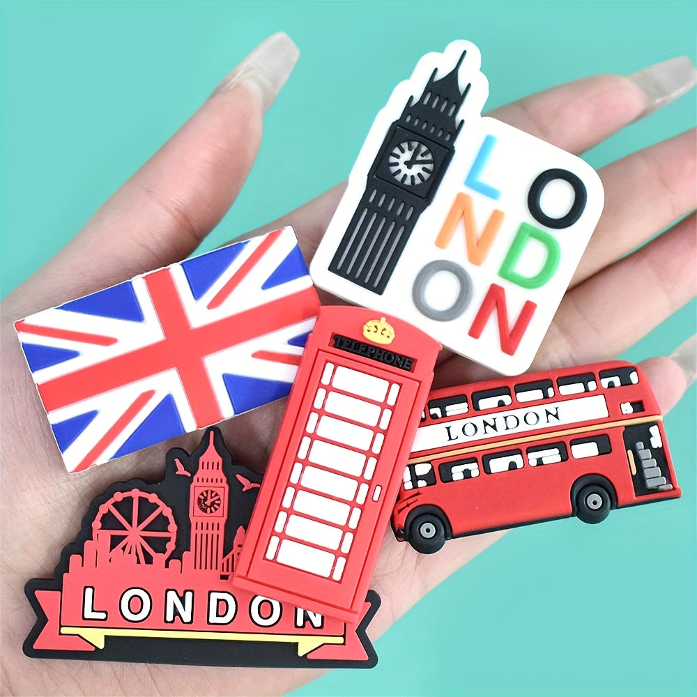 Unisex Plastic London Series Shoe Charms Set Decorative Party Gift