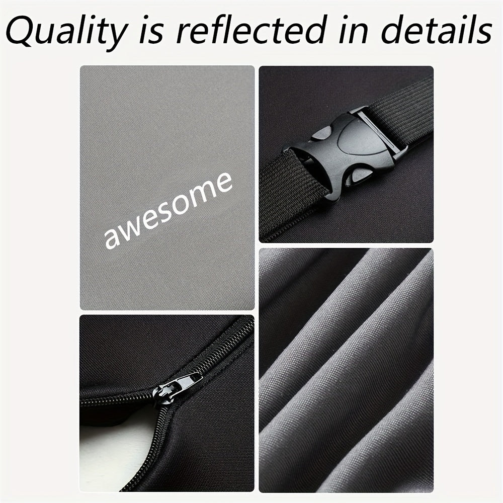 Memory Foam Car Seat Cushion with Headrest and Lumbar Support for Office Home Vehicle