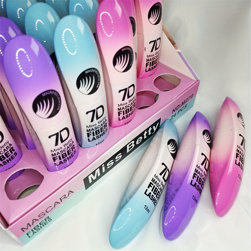 3-Donali suv o'tkazmaydigan, ifloslanishga qarshi 7D tolali kirpik maskarasi, uzoqroq, qalinroq va tabiiy qora uchun