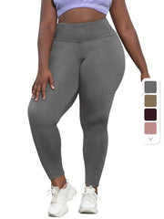 Women's Plus Size High Waisted Tummy Control Leggings for Yoga and Workout