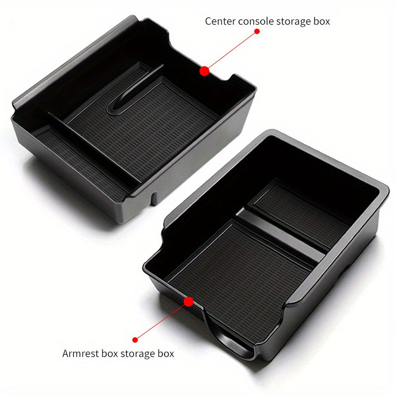 2 Packs Car Center Console Organizer for Tesla Model 3/Y, Storage Box, Tidy Interior