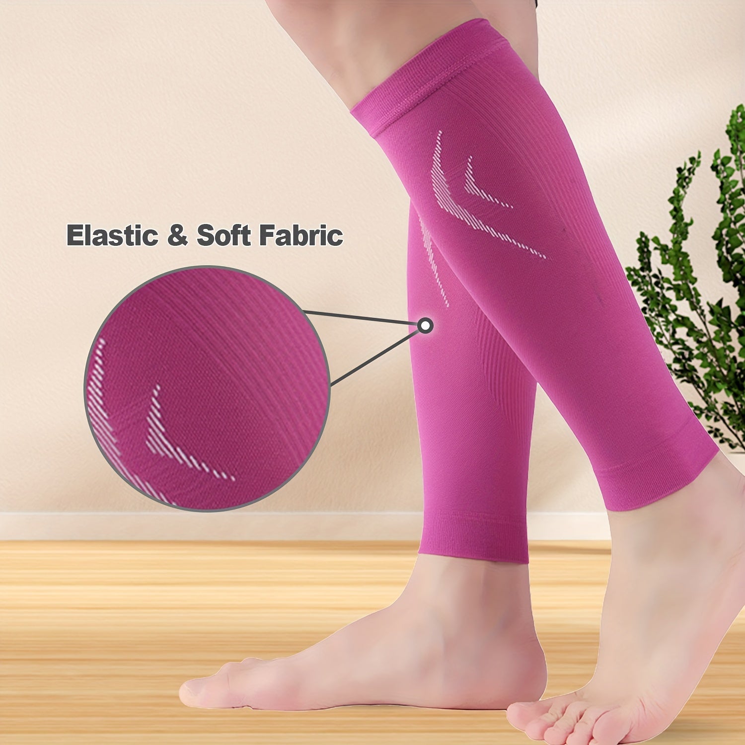 Men Women Calf Compression Sleeves 15-20mmHg Leg Footless Socks Summer