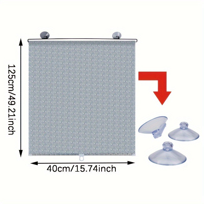 Универсальная солнцезащитная штора с присосками, телескопическая, портативная, без отверстий