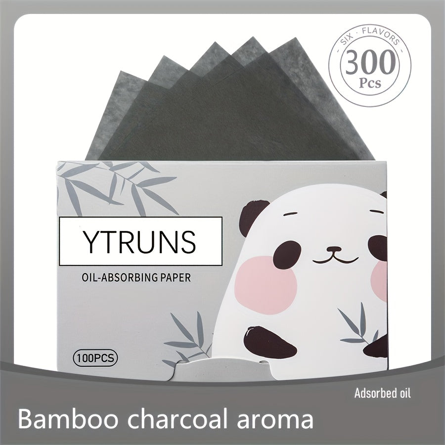 Унисекс бумага для поглощения масла с древесным углём и цветочным ароматом для умывания