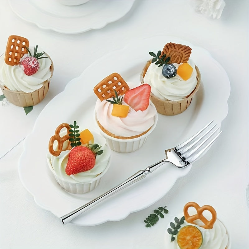 50 tazas de papel desechables para muffins resistentes al calor para cupcakes y muffins