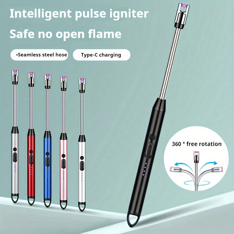 Universal metall USB qayta to'ldiriladigan shamollarga qarshi arc yong'og'i, shamlar va BBQ uchun