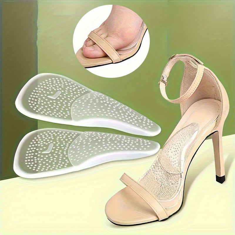 Unisex Silicone Heel Insoles Self-Adhesive Breathable Arch Supports