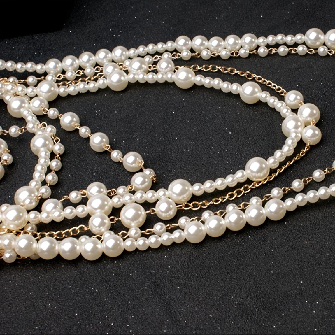 Conjunto de collar largo y pendientes de estilo bohemio con perlas falsas para mujeres