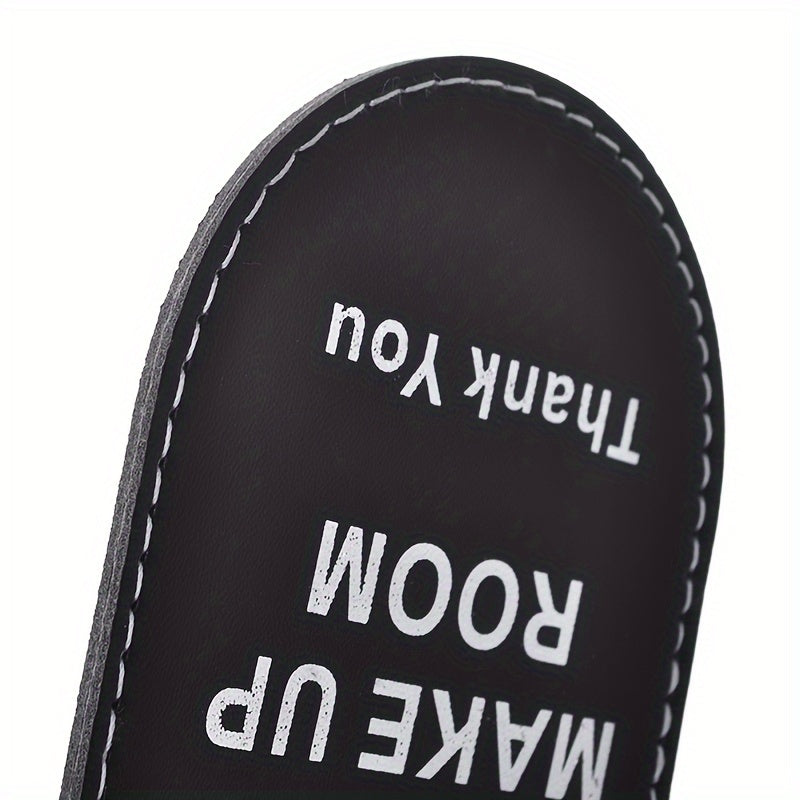 Leather Door Hangers for Hotels Make Up Room and Do Not Disturb Signs