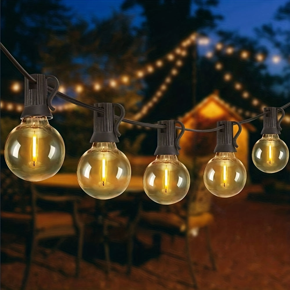 Luces de cadena solares con bombillas LED irrompibles, luces colgantes resistentes a la intemperie para bodas