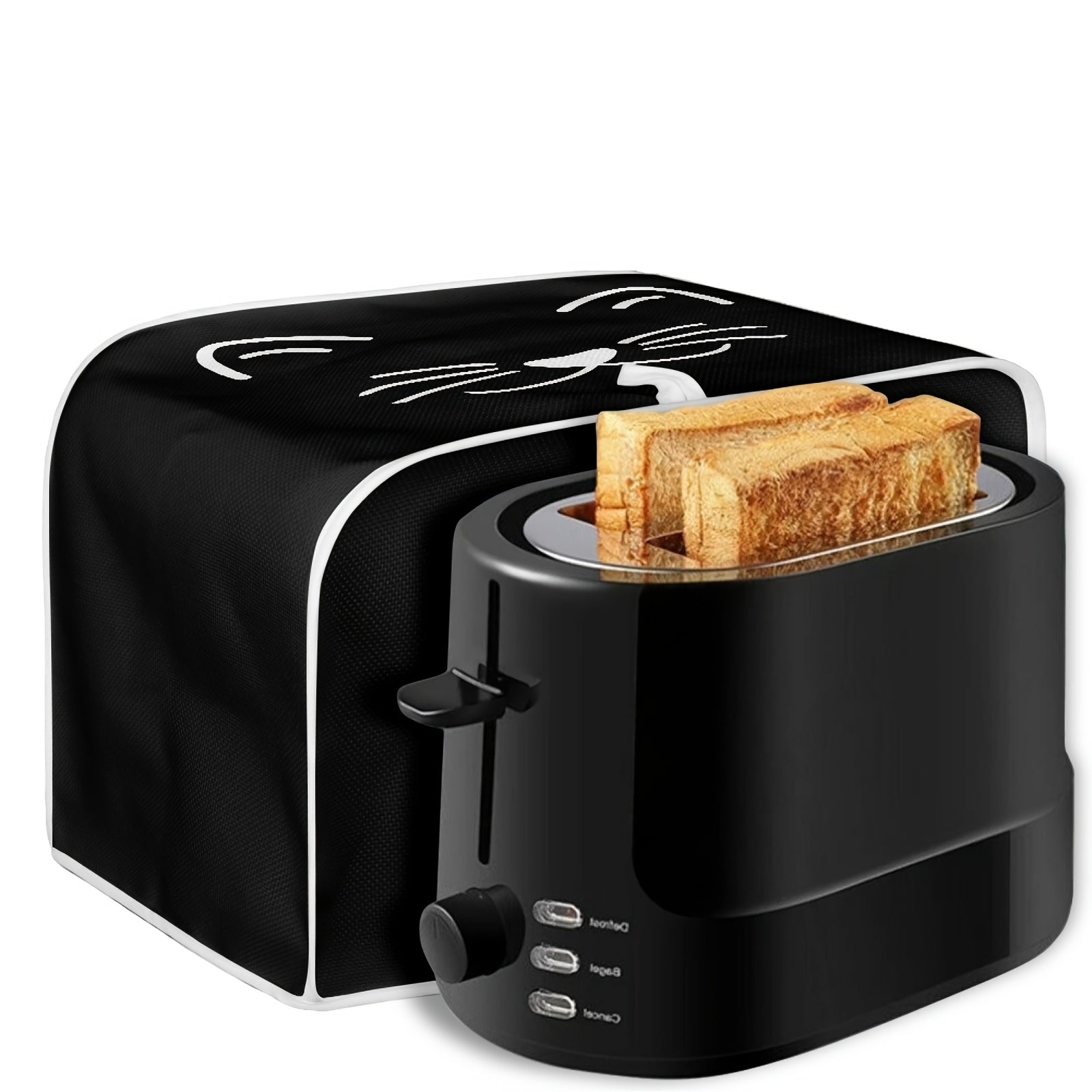 Cat Print Toaster Cover Dustproof Anti-Fingerprint Anti-Oil Machine Washable Kitchen Appliance Protector