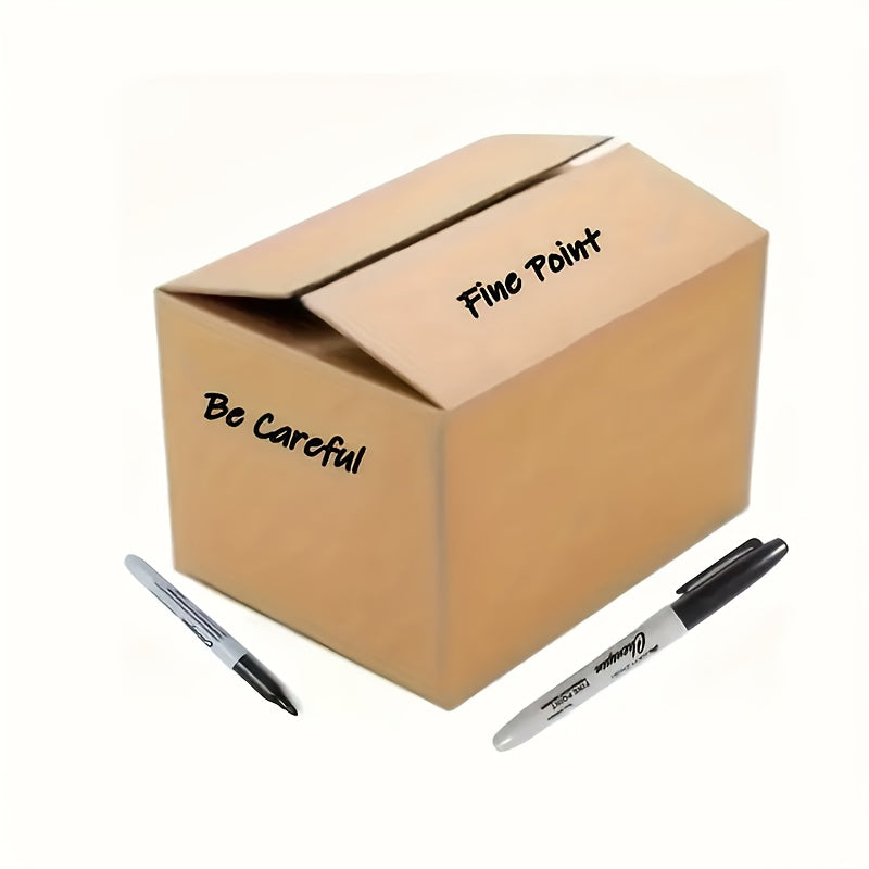 5Pcs Waterproof Fine Tip Markers Black Permanent Dry Erase Office School