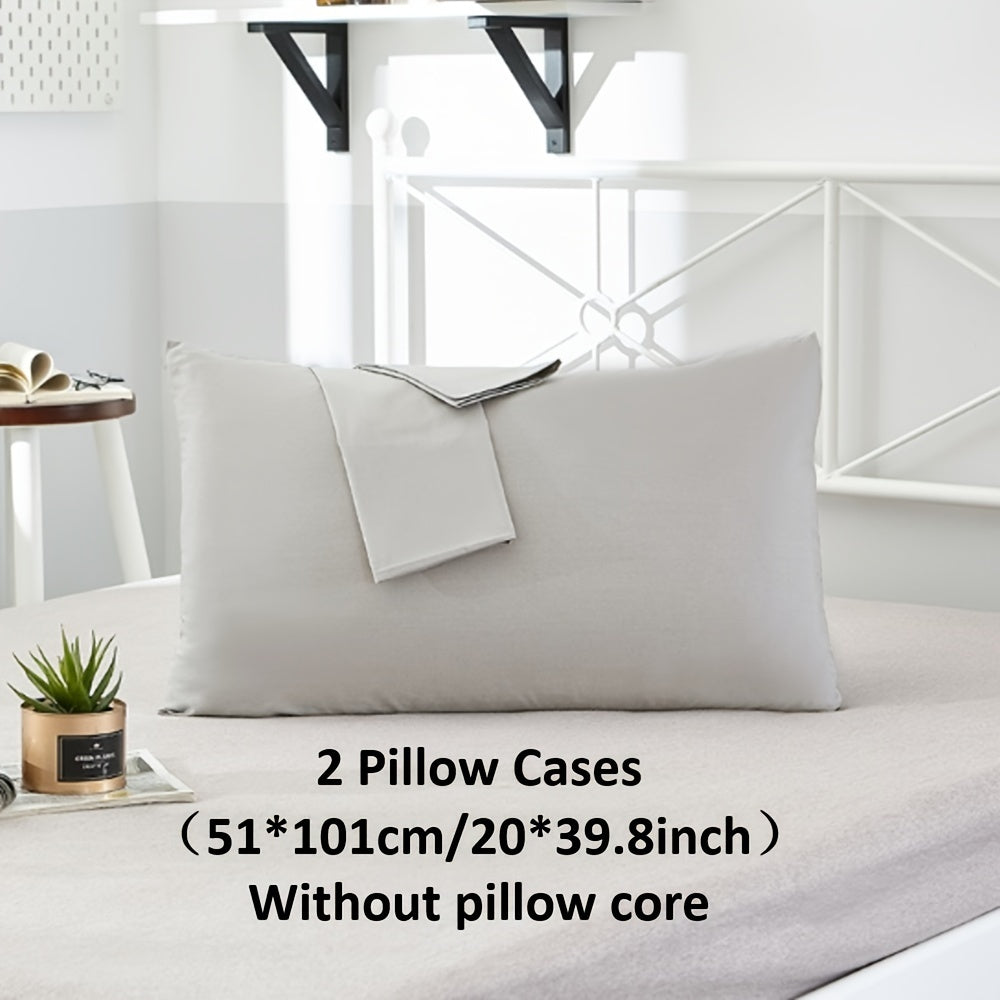 Polyester Pillowcases Set for Bedroom Breathable Soft Skin-Friendly